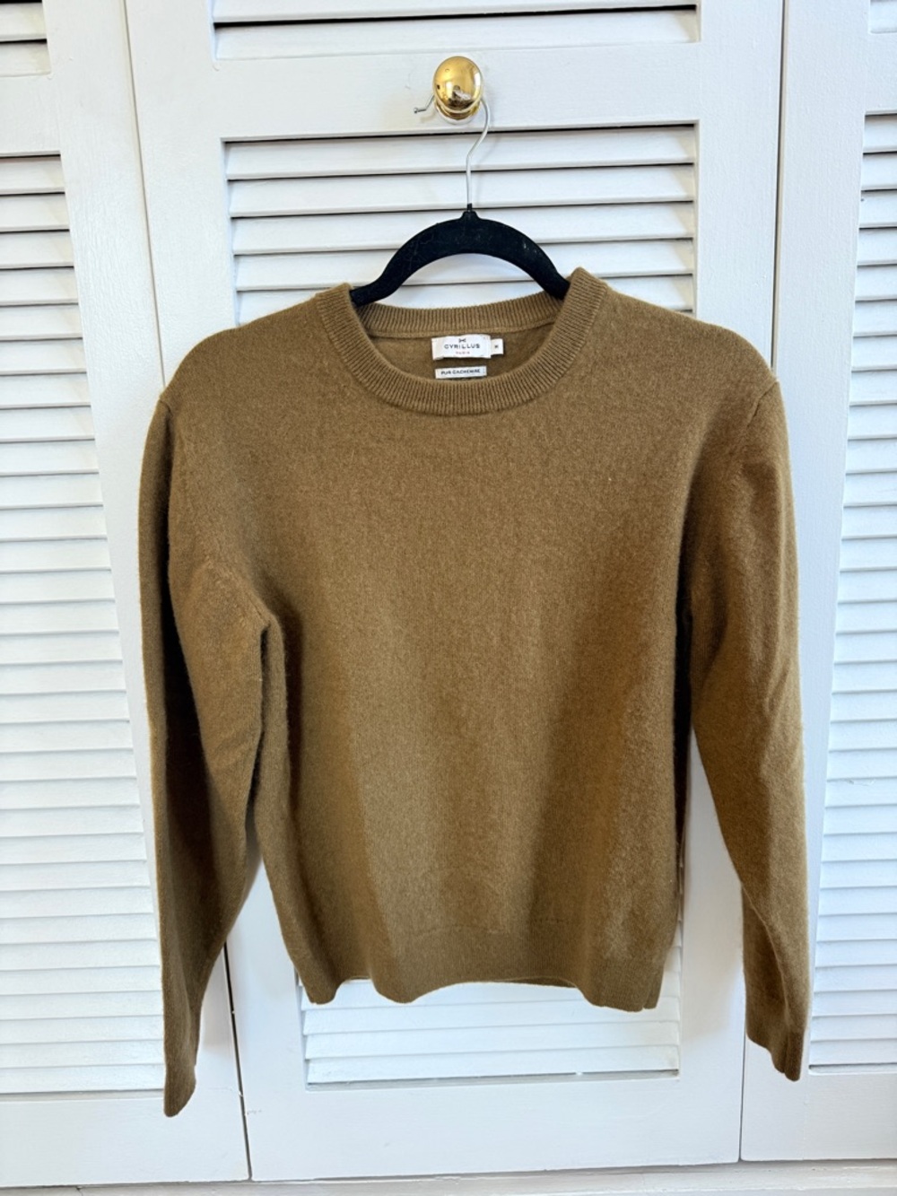 Cyrillus Camel Cashmere Crewneck Sweater